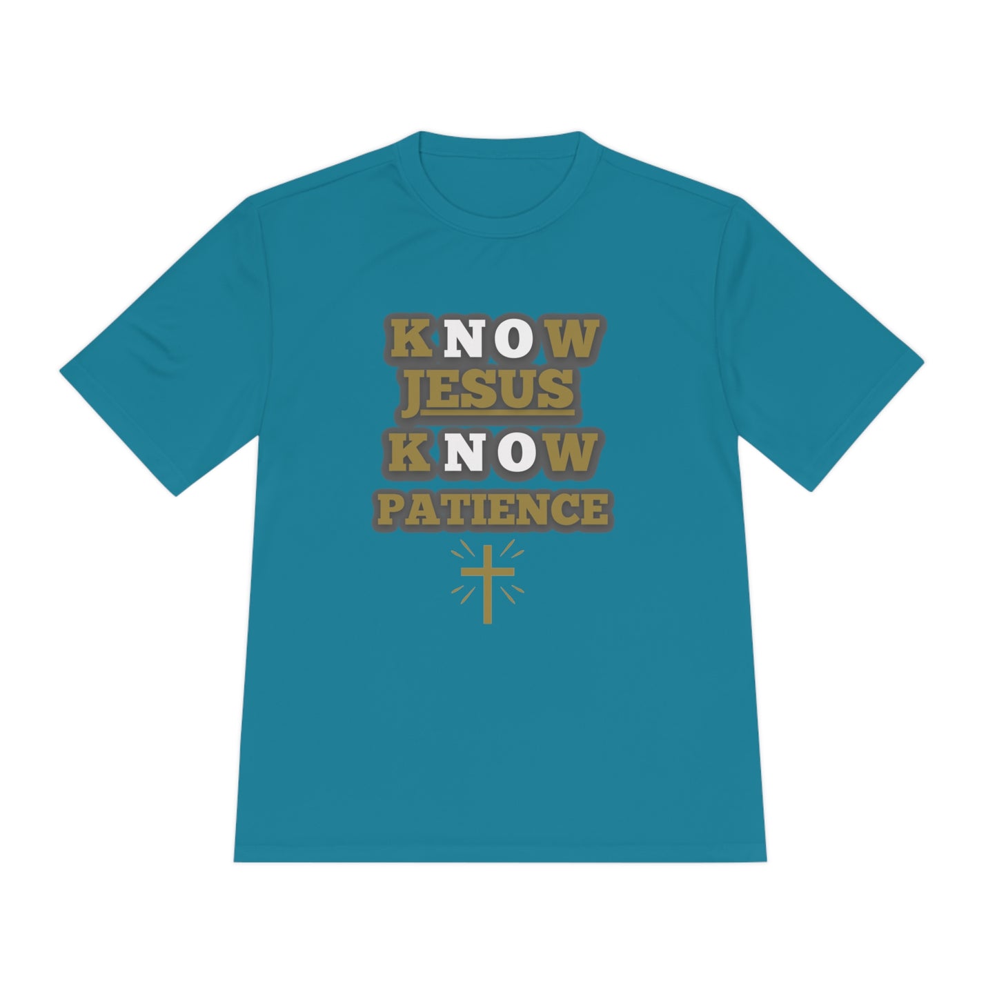 KNOW JESUS KNOW PATIENCE, POLYESTER TEE