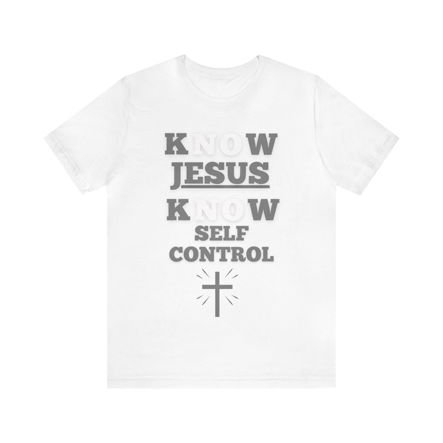 KNOW JESUS KNOW SELF CONTROL COTTON TEE