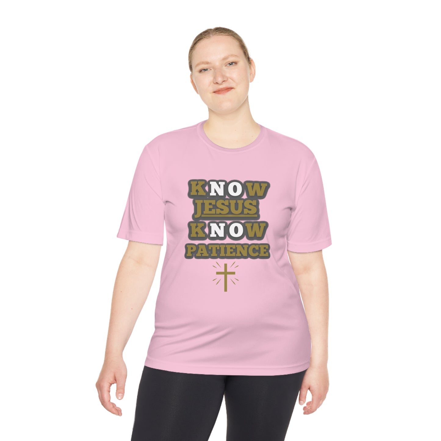 KNOW JESUS KNOW PATIENCE, POLYESTER TEE