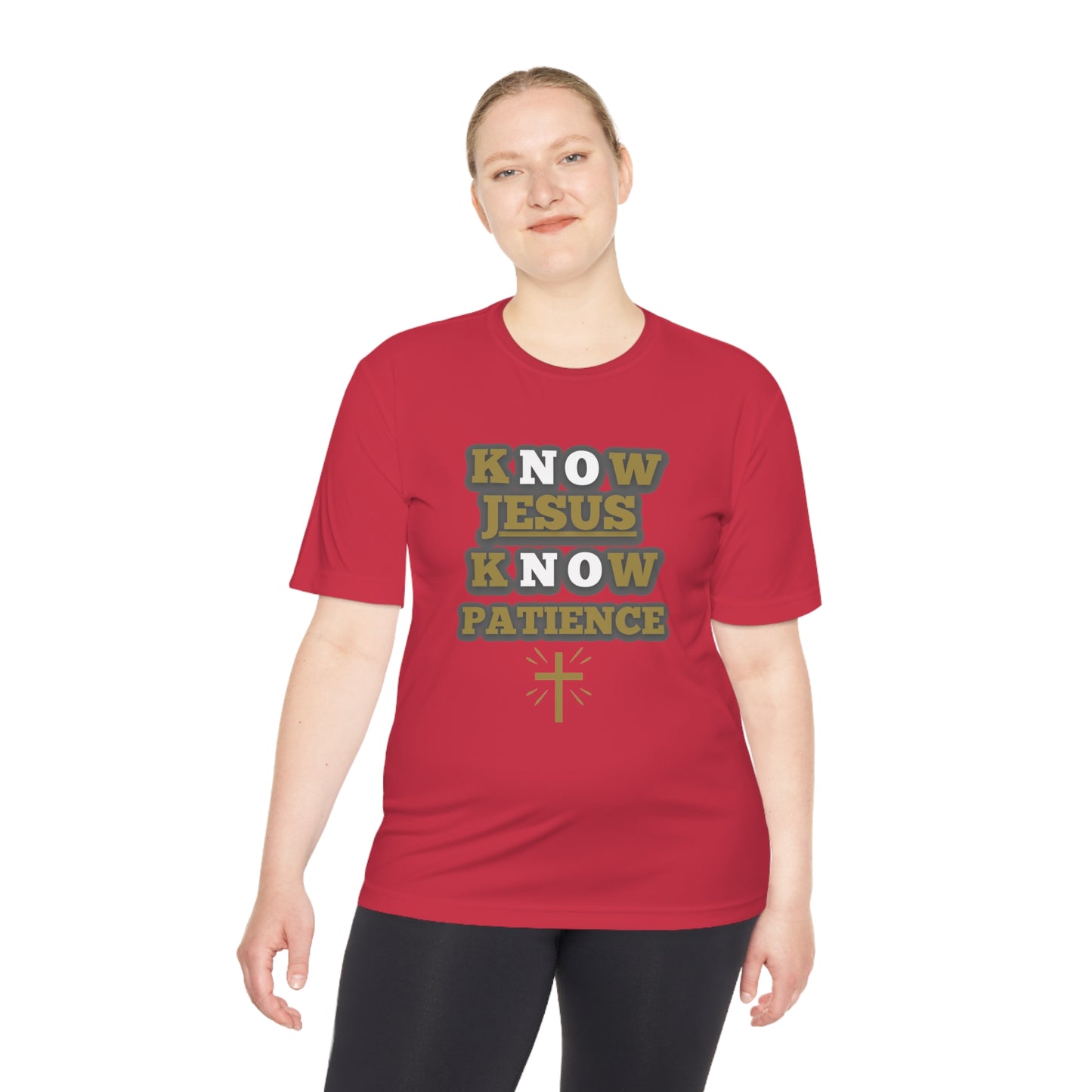 KNOW JESUS KNOW PATIENCE, POLYESTER TEE