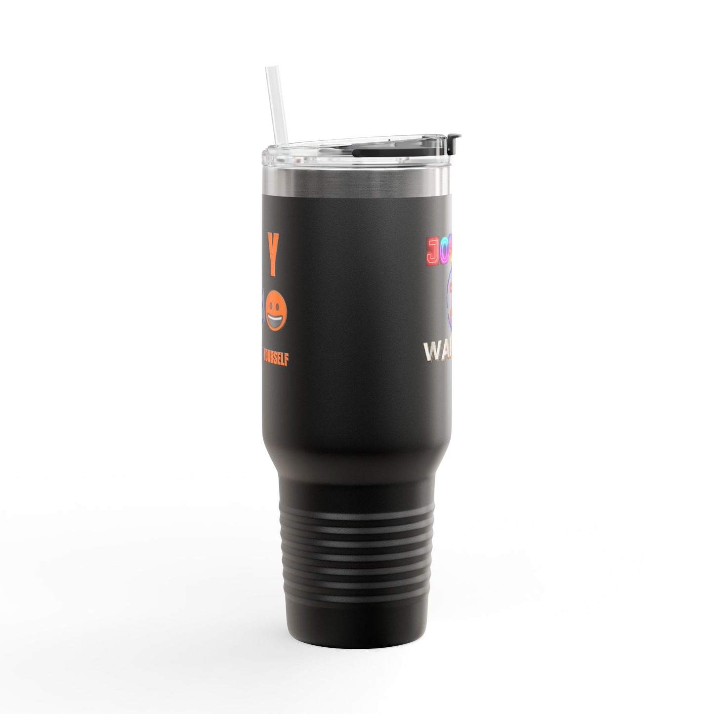 Joyful Warrior 40oz Insulated Travel Mug — Christian Faith Tumbler with Straw