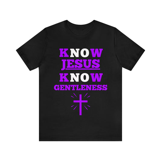 KNOW JESUS KNOW GENTLENESS COTTON TEE