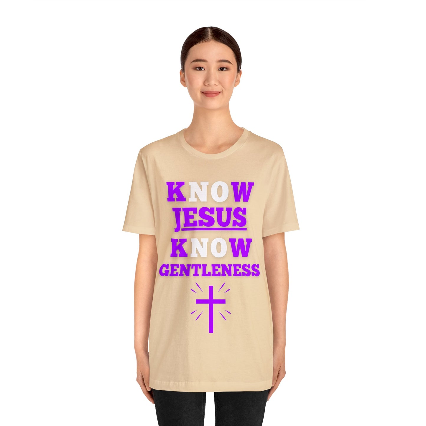 KNOW JESUS KNOW GENTLENESS COTTON TEE