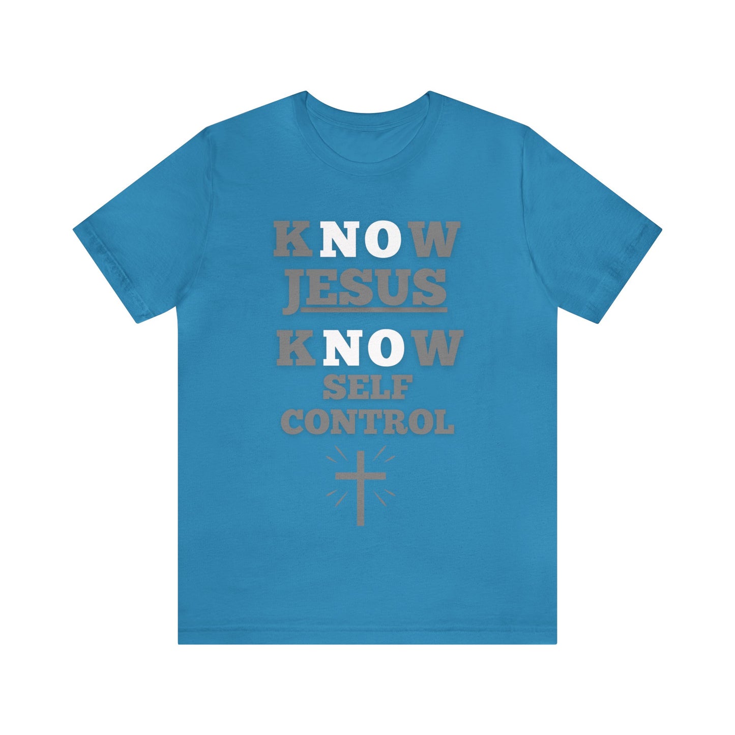 KNOW JESUS KNOW SELF CONTROL COTTON TEE