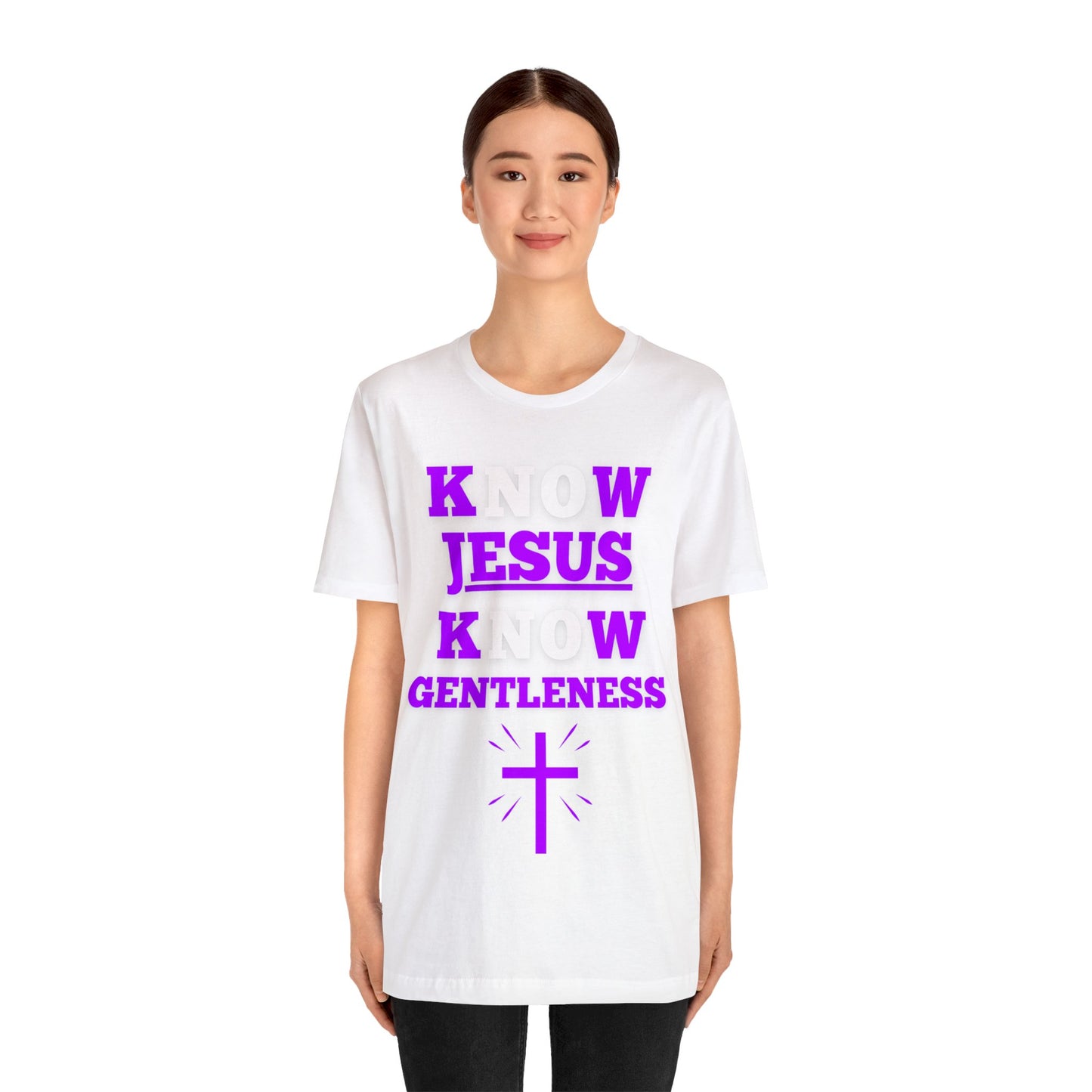 KNOW JESUS KNOW GENTLENESS COTTON TEE