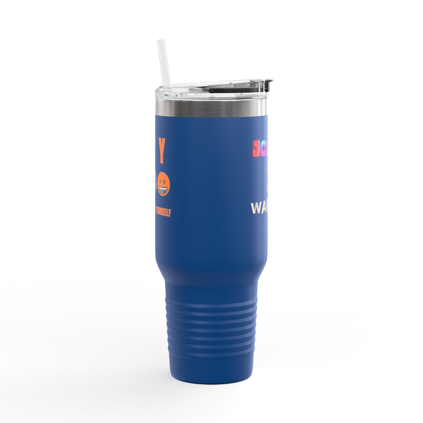 Joyful Warrior 40oz Insulated Travel Mug — Christian Faith Tumbler with Straw